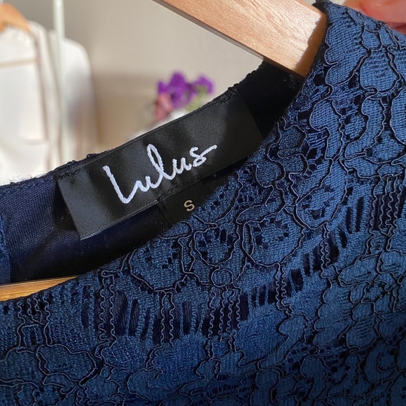 Lulus Navy Lace Shift Dress (NEW with tags on) - Picture 2 of 5